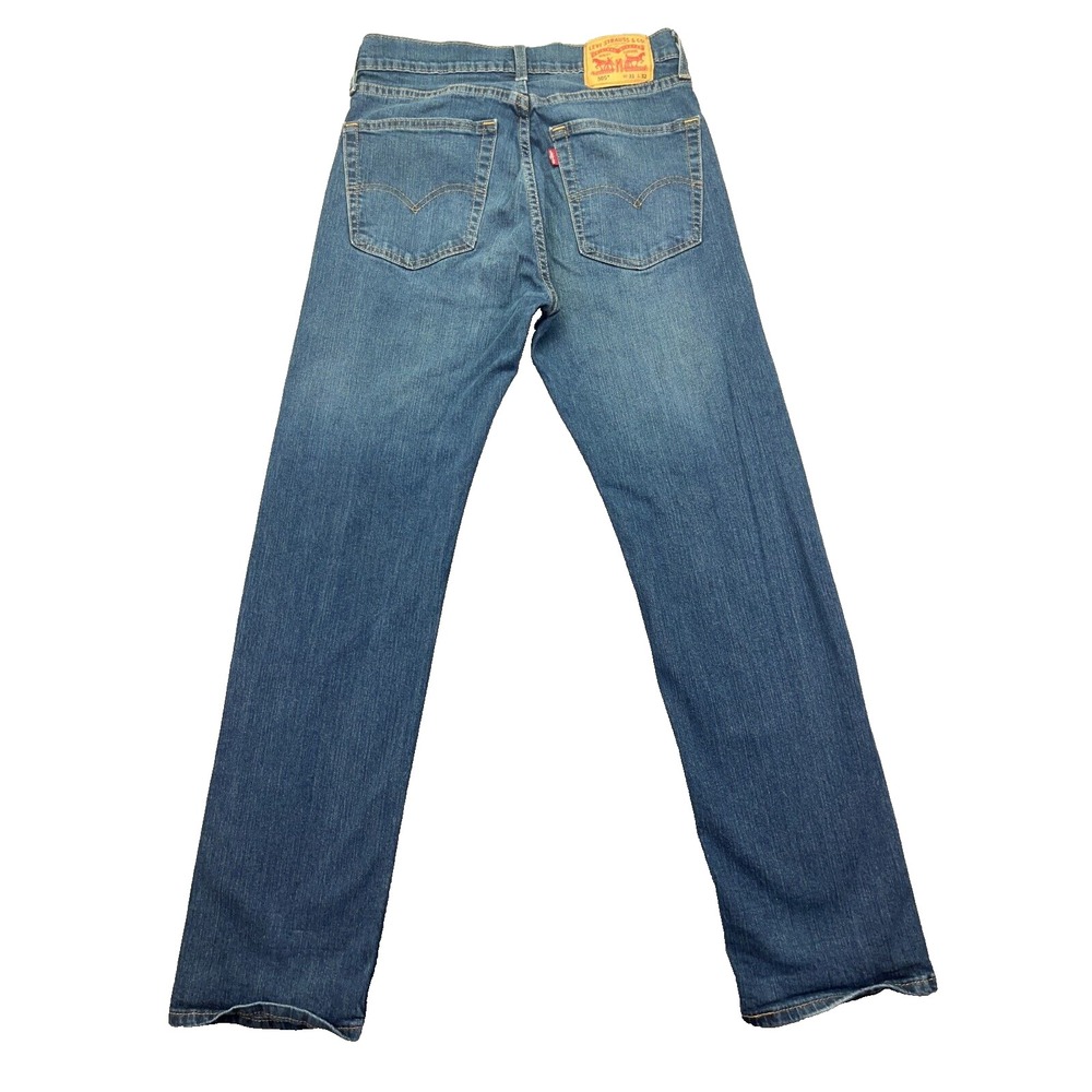 Levi's 505 Regular Men's Blue Straight Leg Jeans Sz 31 Fits 29" Fade Western Y2K - Picture 10 of 12